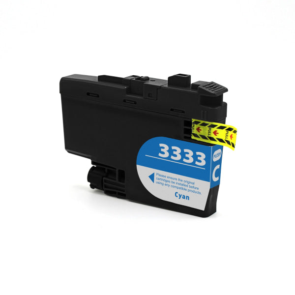 Ct A-Grade Premium Quality Brother Lc3333C High Yield Cyan Compatible Inkjet Cartridge - Ink