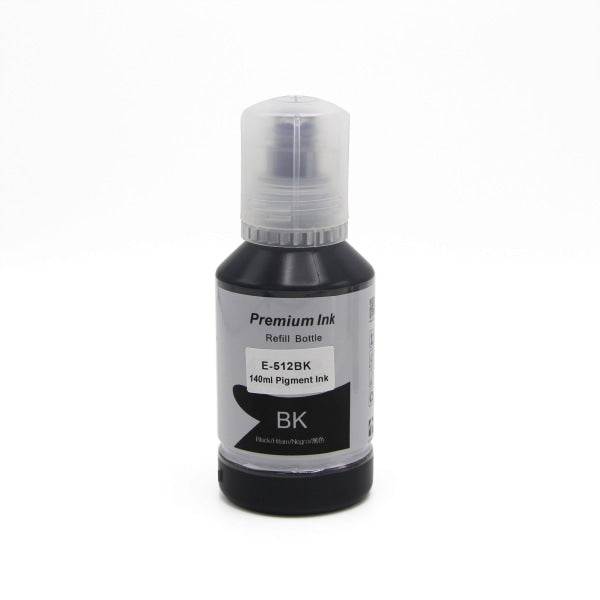 Epson T512 / T502 T522 Black Ecotank Ink Bottle 140Ml Cartridge -