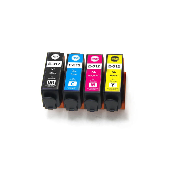 Epson T312Xlvp Bk/C/M/Y Value Pack High Yield Compatible Inkjet Cartridge - Ink