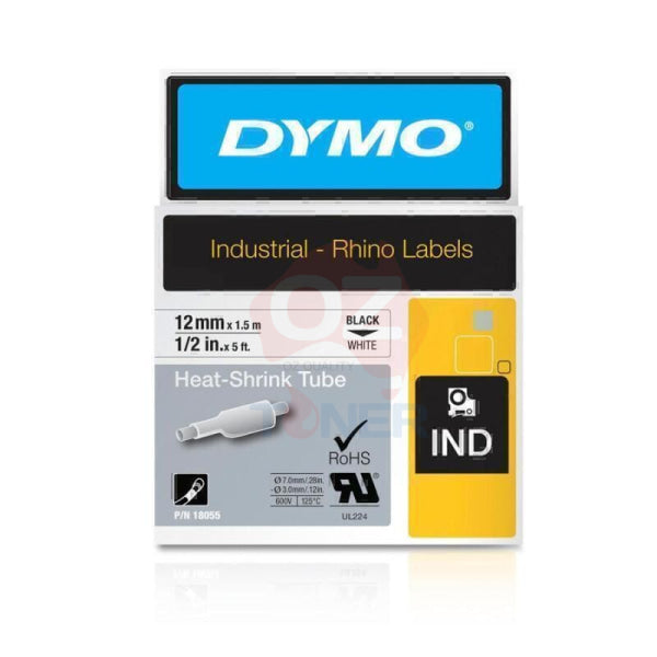 Dymo Rhno Tube Ht Shrk 12mm Wh 18055