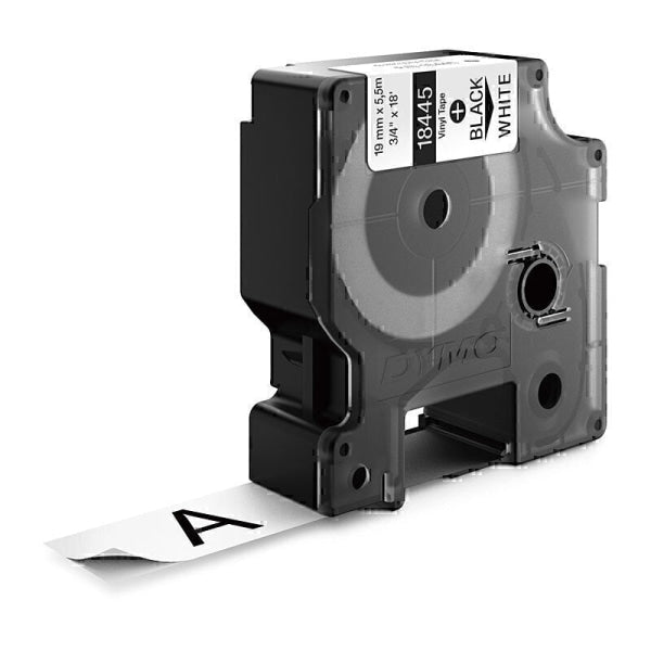 DymoRhino Blk on Wt 19mm Tape 18445