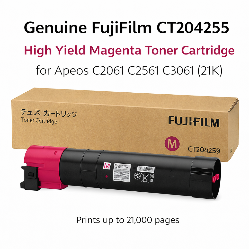 Genuine FujiFilm CT204255 High Yield Magenta Toner Cartridge for Apeos C2061 C2561 C3061 (21K)