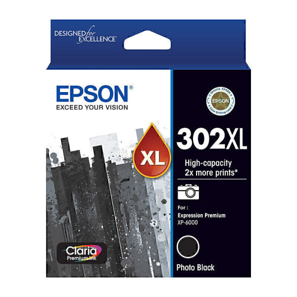 Epson 302XL Photo Blk Ink Cart C13T01Y192