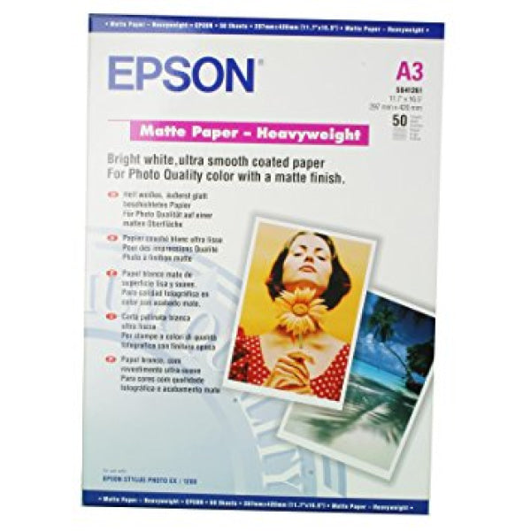 EPSON MATTE PAPER HEAVY WEIGHT A3 50 SHEET C13S041264