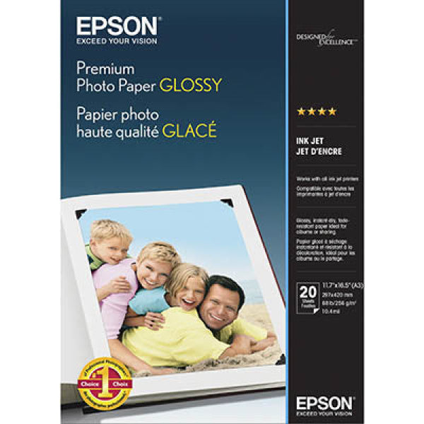 EPSON PREMIUM GLOSSY PHOTO PAPER 4X6 20 SHEET C13S041706