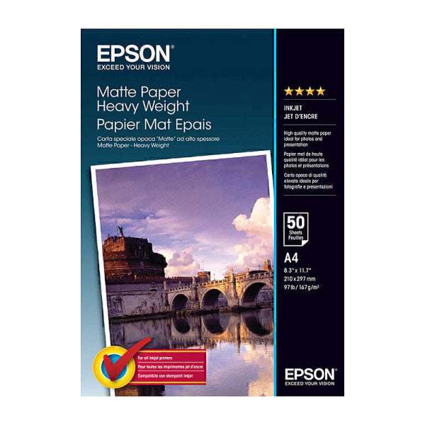 Epson S041256 Matte H/W Paper C13S041256