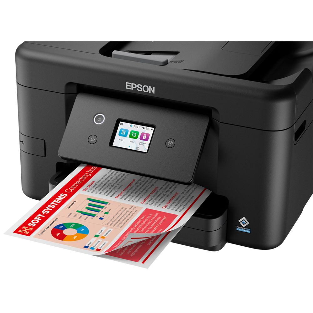 Epson WorkForce Pro WF-3920 touchscreen and output tray
