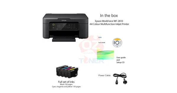 Epson Workforce Wf-2810 A4 4X Color Wi-Fi Inkjet Mfp Printer *Damaged Carton* Wf2810 C11Ch90501-Ret