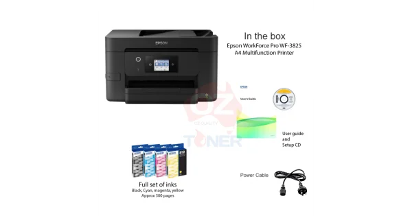 Epson Workforce Wf-3825 A4 Colour Multifunction Mfp Inkjet Printer P/N: C11Cj07502 Wf3825 Multi