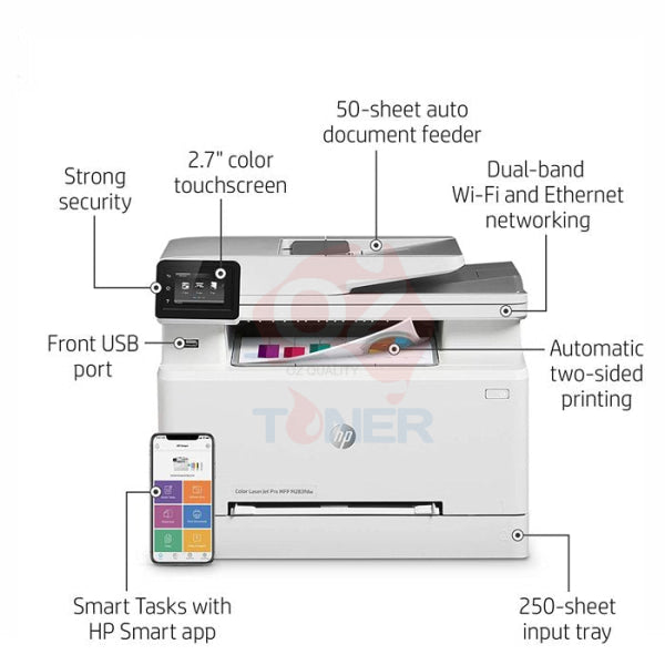 *Ex-Demo* Hp Laserjet Pro M283Fdn A4 Color Laser Multifunction Printer [7Kw74A] Colour Multi