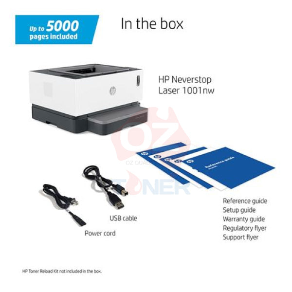 *Ex-Demo!* Hp Neverstop 1001Nw Wireless A4 Mono Laser Printer+Refillable Toner Cartridge #143A/143Ad