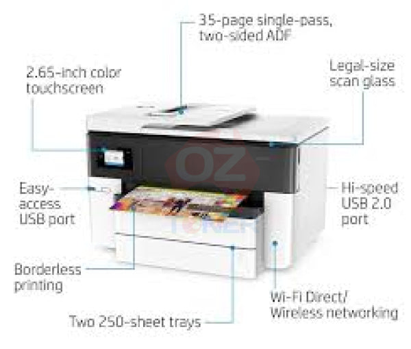 *Special!* Hp Officejet Pro 7740 A3 Wide Format All-In-One Printer+Wi-Fi+Dual Tray (P/N: G5J38A)