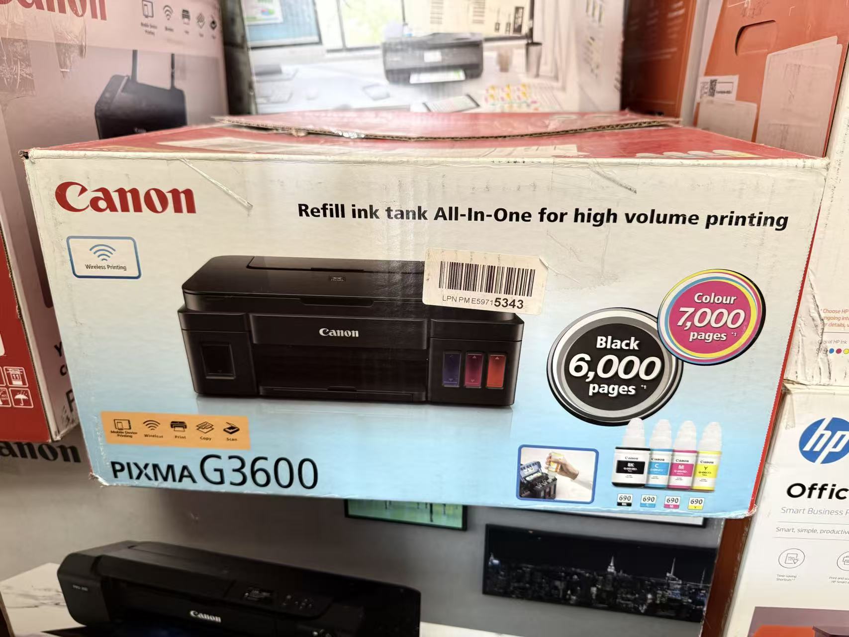 *Ex-Demo* Canon PIXMA Endurance G3600 All-in-1 A4 Refillable MFP Ink Tank Printer