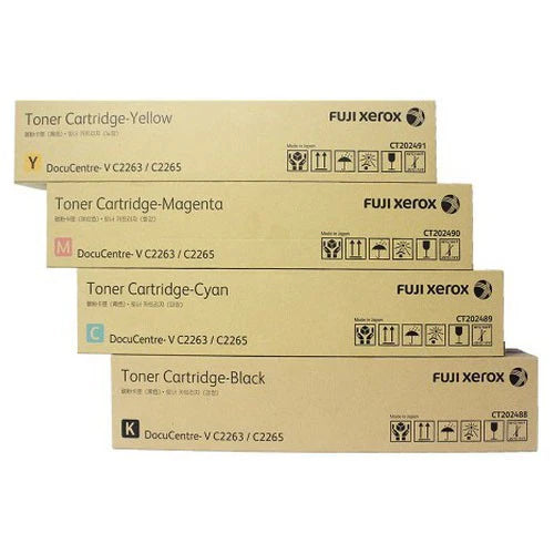 4x Pack Genuine Fujifilm Apeos C2450 S Toner Cartridge Set (C/M/Y/K) [CT204017-CT204020]