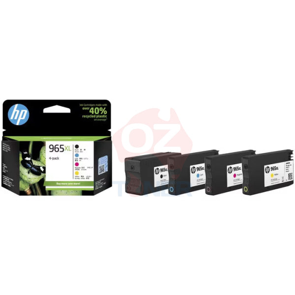 Genuine 4X Pack Hp #965Xl C/M/Y/K Ink Cartridge Combo Bundle [6Zd23Aa] -