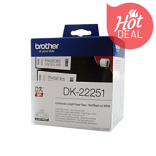 Brother DK22251 White Roll DK-22251