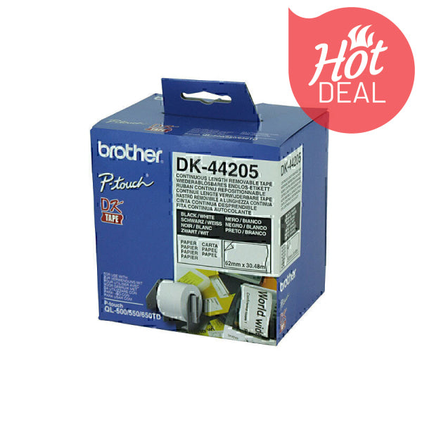 Brother DK44205 White Roll DK-44205