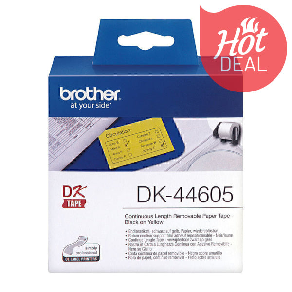 Brother DK44605 Yellow Roll DK-44605