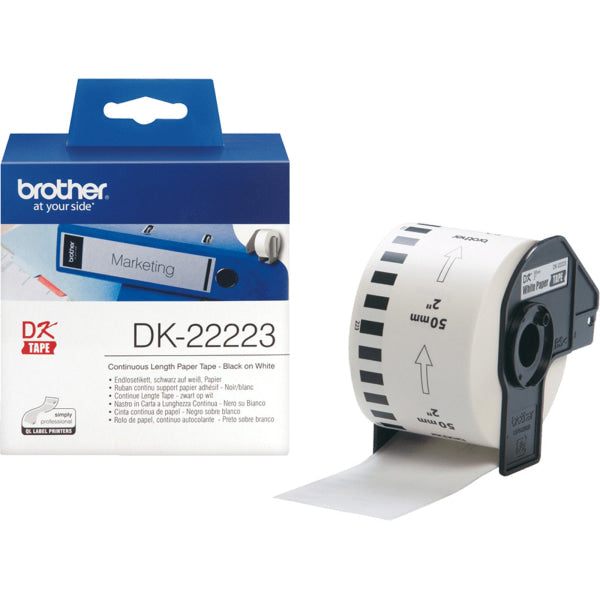 Genuine Brother Dk22223 Continuous White Roll For Ql700/Ql800/Ql810W/Ql820Nwb/Ql1110/Ql1110Nwb