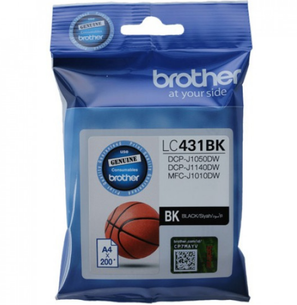 Genuine Brother Lc-431 Black Ink Cartridge Standard Yield For Dcp-J1050Dw/Dcp-J1140Dw/Mfc-J1010Dw