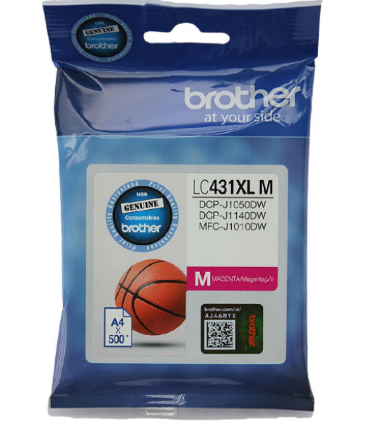 Genuine Brother Lc-431Xl Magenta Ink Cartridge For Dcp-J1050Dw/Dcp-J1140Dw/Mfc-J1010Dw [Lc431Xlm]