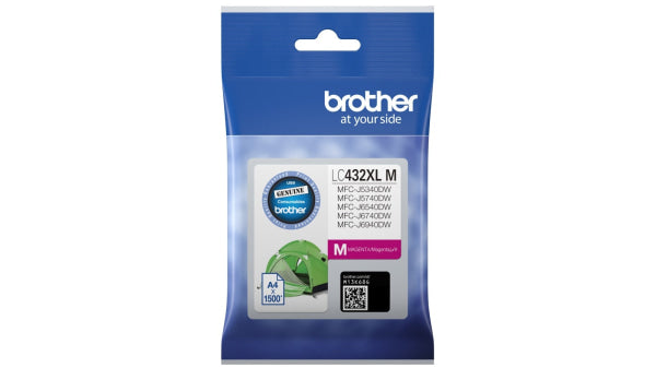 Genuine Brother Lc-432Xl Magenta Ink Cartridge For Mfc-J5340Dw/J5740Dw/J6540Dw/J6740Dw/J6940Dw