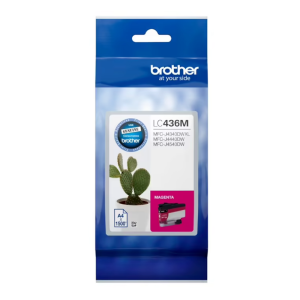 Genuine Brother Lc-436 Magenta Ink Cartridge For Mfc-J5855Dw/J5955Dw/J6555Dw (1.5K) [Lc436M] -