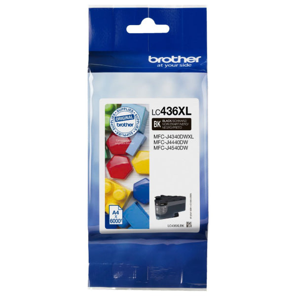 Genuine Brother Lc-436Xl Black Ink Cartridge For Mfc-J5855Dw/J5955Dw/J6555Dw/J6955Dw (6K)