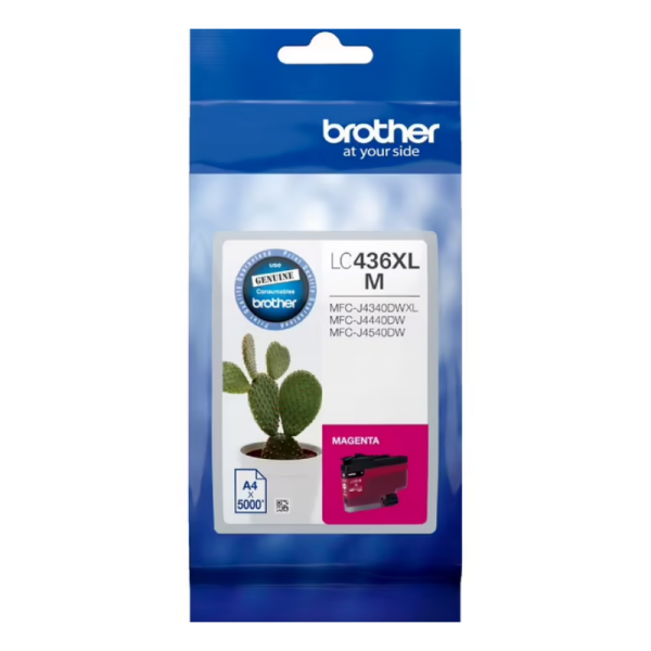 Genuine Brother Lc-436Xl Magenta Ink Cartridge For Mfc-J4340Dw/J4440Dw/J4540Dw (5K) [Lc436Xlm] -