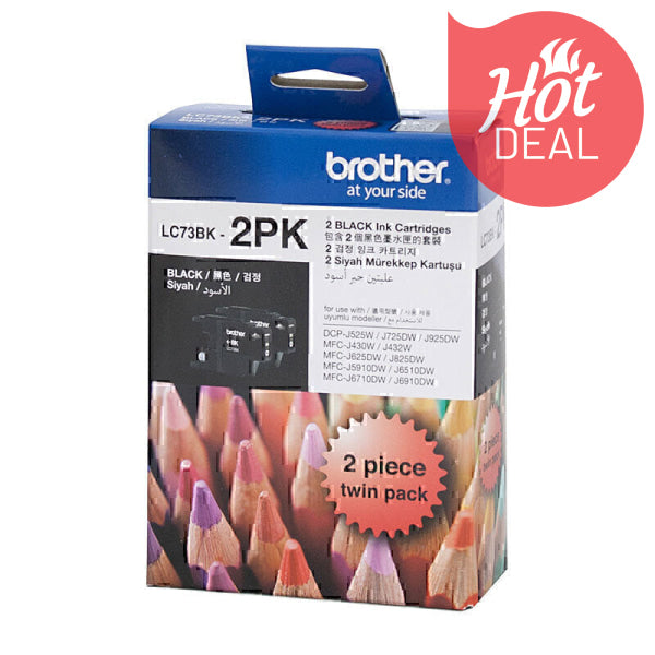 Brother LC73 Black Twin Pack LC-73BK2PK