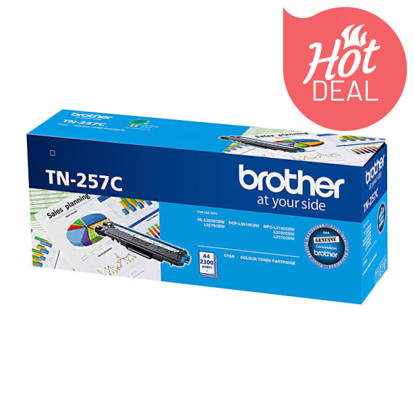 Brother TN257 Cyan Toner Cart TN-257C