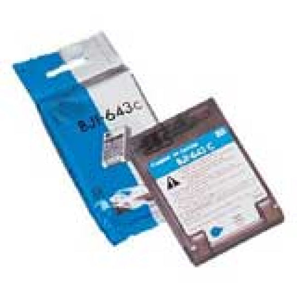 1 X Genuine Canon Bji-643C Cyan Ink Cartridge -