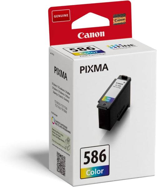Genuine Canon Cl-586 Color Ink Cartridge For Pixma Ts7760 Tr7860 [Cl586] (180 Pages) -