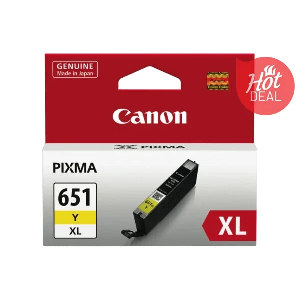 Genuine Canon CLI651XL Yellow High Yield Ink Cartridge CLI651XLY