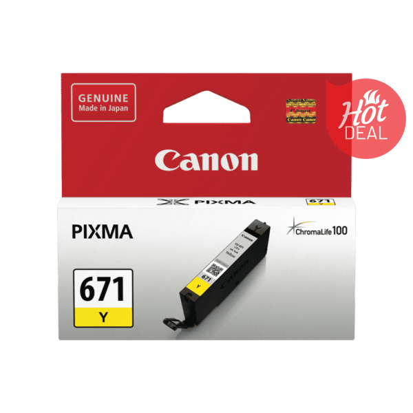 Genuine Canon CLI671 Yellow Ink Cartridge CLI671Y