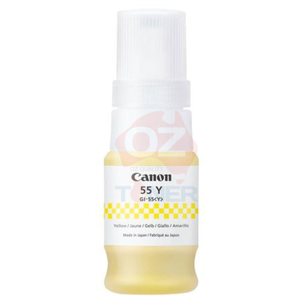 Genuine Canon Gi-55 Yellow Ink Bottle For Gx1060 Gx2060 (3K) [Gi55Y] Cartridge -