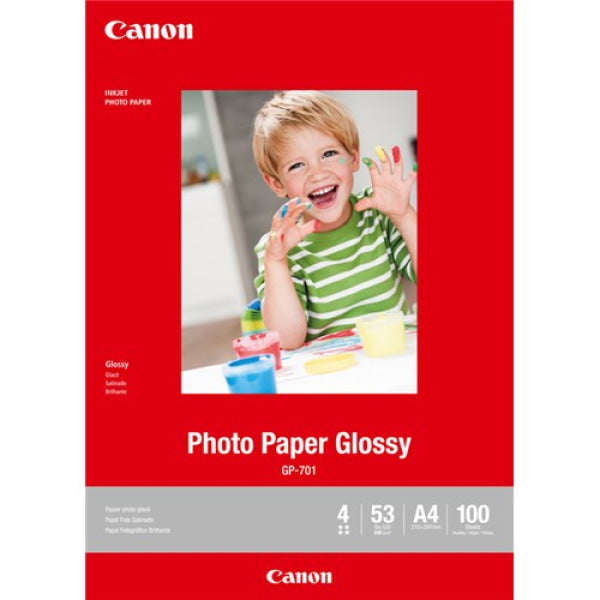 CANON GP701A4 100 SHTS 200 GSM GLOSSY PHOTO PAPER GP701A4-100