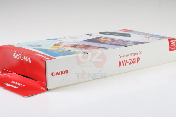 Genuine Canon Kw-24Ip 4’X8’ (24 Sheets) Paper / Ink Cassette Set For Selphy Photo Printer