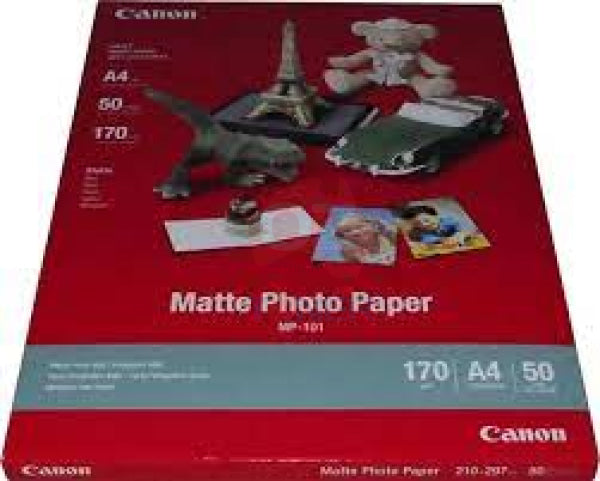 Genuine Canon Mp-101 A4 Matte Photo Paper 170Gsm 50X Sheets [Mp101A4] Paper