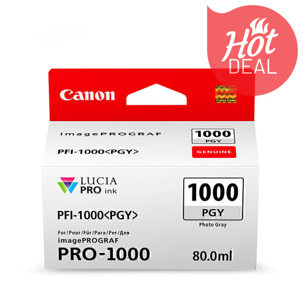 Canon PFI1000 Ph Grey Ink Cart PFI1000PGY