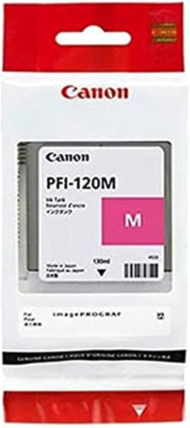 Genuine Canon Pfi-120M Magenta Ink Cartridge For Tm200/Tm205/Tm300/Tm305 130Ml [Pfi120M] -