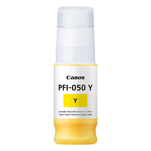 Genuine Canon Pfi050 Yellow Ink Bottle For Imageprograf Tc-20 70Ml [Pfi-050Y] Cartridge -