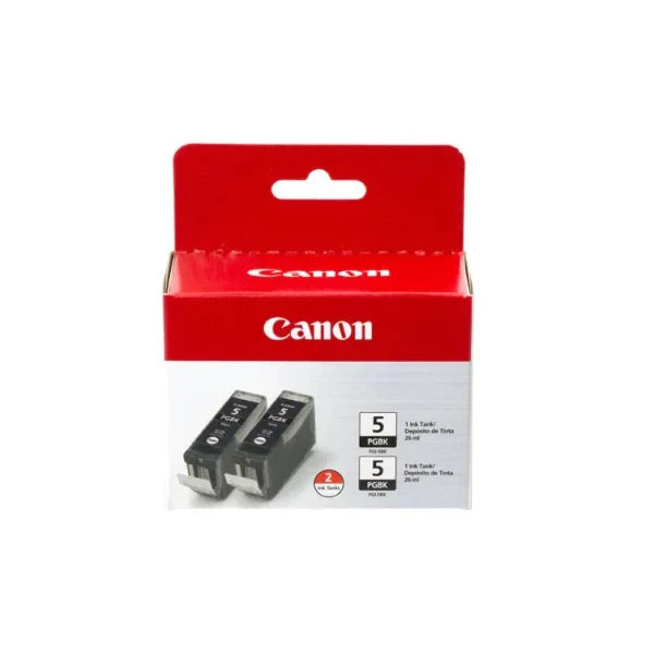 Genuine Canon Pgi5Bk-Twin Black Ink Cartridge Twin Pack For Mp500/Mp610/Mp800/Mp830 -