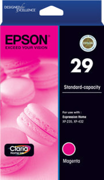 Genuine Epson #29 Magenta Ink Cartridge For Xp235/xp245 Xp432/xp442 Printer P/n:c13T298392 -