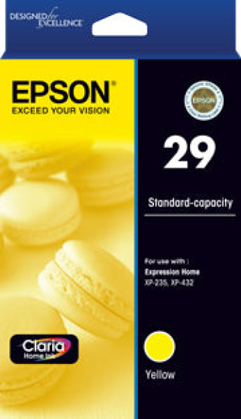 Genuine Epson #29 Yellow Ink Cartridge For Xp235/xp245 Xp432/xp442 Printer P/n:c13T298492 -