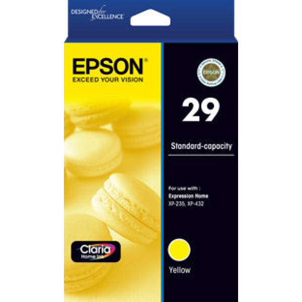 Genuine Epson #29 Yellow Ink Cartridge For Xp235/xp245 Xp432/xp442 Printer P/n:c13T298492 -
