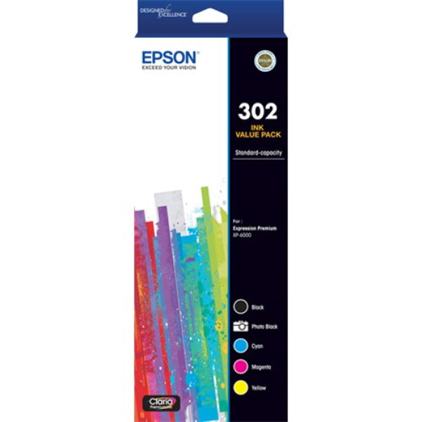 EPSON 302 5 COLOUR INK PACK EXPRESSION PREMIUM XP-6000 C13T01W792