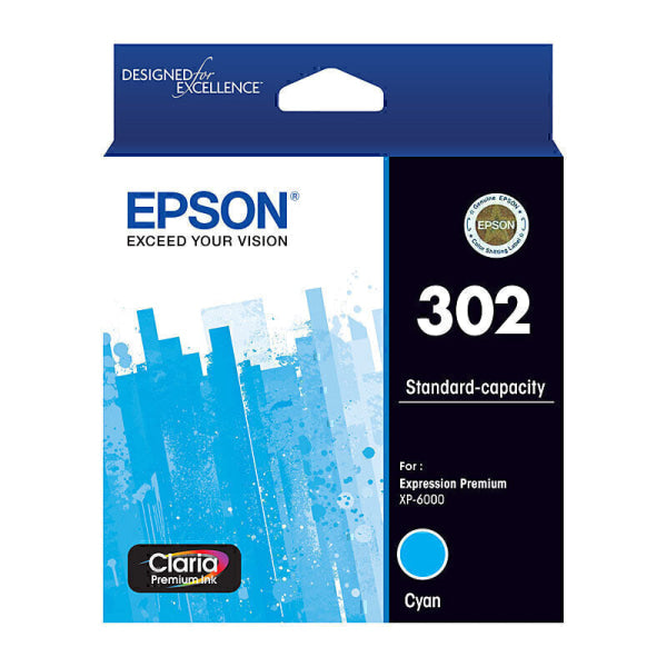 Epson 302 Cyan Ink Cart C13T01W292