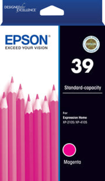 Genuine Epson #39 Magenta Ink Cartridge For Xp-2105 Xp-4105 Printer P/n:c13T04J392 -