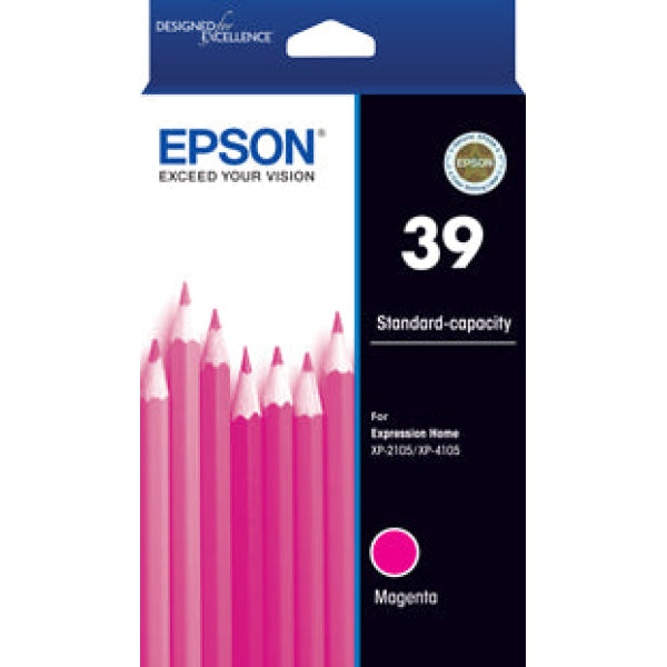 Genuine Epson #39 Magenta Ink Cartridge For Xp-2105 Xp-4105 Printer P/n:c13T04J392 -